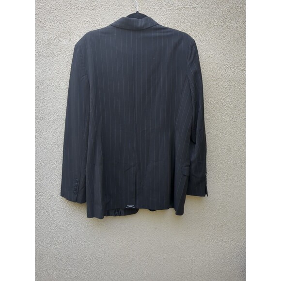 Norma Kamali Boyfriend Blazer Jacket Black Pin Stripe  Single Button NWT - Picture 7 of 10